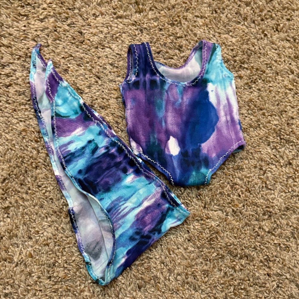Colorful Tie-Dye Doll Outfit Set